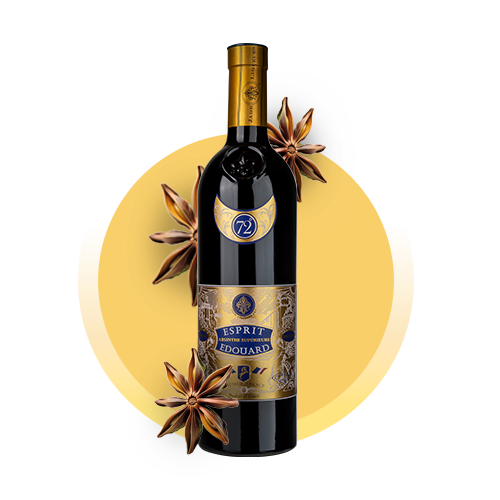 Bouteille Esprit Édouard de la sélection d’absinthes Combier