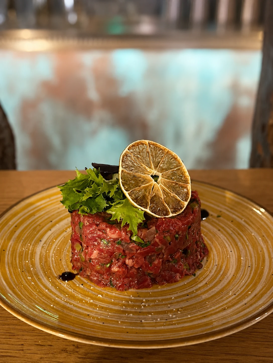 Tartare de bœuf et citron séché